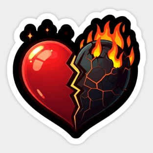 Hot Broken Heart Sticker
